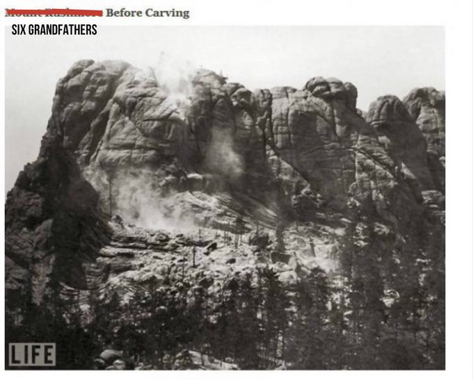 Paha Sapa, Sioux name for sacred mountain before it was renamed Mt Rushmore